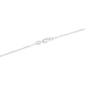 Sterling Silver Curb Chain Necklace 1mm x 0.6mm 16" (41cm) 18" (46cm) 20" (51cm)