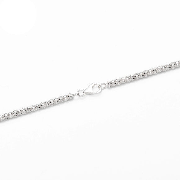 Sterling Silver Popcorn Chain Necklace 2.75mm 18