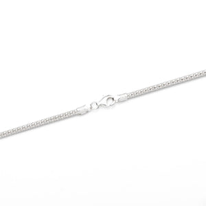 Sterling Silver Popcorn Chain Necklace 2.05mm 18" (46cm)