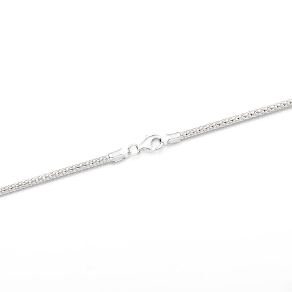 Sterling Silver Popcorn Chain Necklace 2.05mm 18