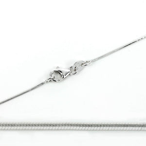 Sterling Silver Square Snake Chain Necklace 0.8mm 16″ (41cm) 18" (46cm) 20" (51cm) 22" (56cm)