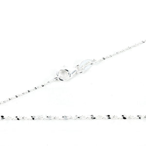 Sterling Silver Snake Chain Necklace 0.8mm 16″ (41cm) 18" (46cm) 20" (51cm) 22" (56cm)