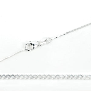 Sterling Silver Serpentine Chain Necklace 0.9mm 16″ (41cm) 18" (46cm) 20" (51cm) 22" (56cm)