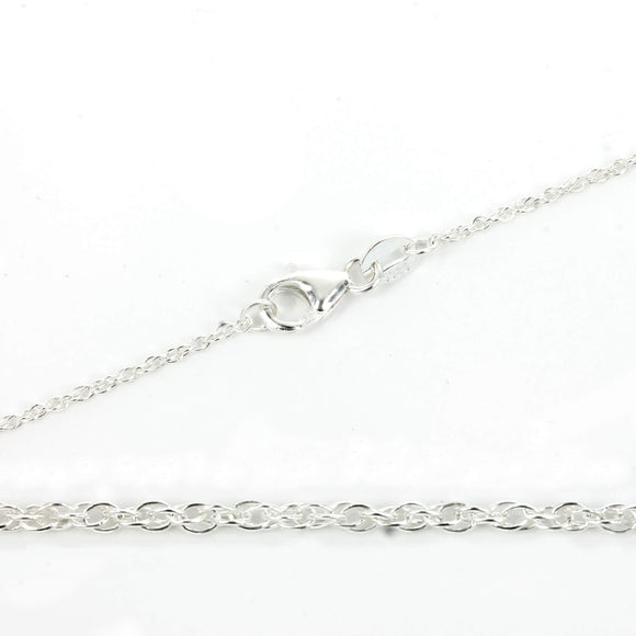 Sterling Silver Twisted Rope Cable Chain Necklace 1.2mm 16