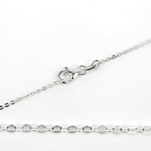 Sterling Flat Cable Chain Necklace 1.4mm 16″ (41cm) 18" (46cm) 20" (51cm)