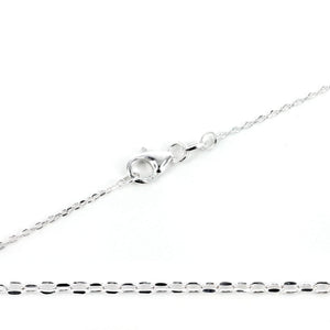 Sterling Flat Cable Chain Necklace 0.8mm 16″ (41cm) 18" (46cm) 20" (51cm)