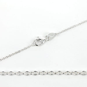 Sterling Silver Cable Chain Necklace 0.62mm 16″ (41cm) 18" (46cm) 20" (51cm)