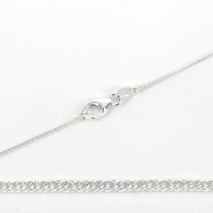 Sterling Silver Double Curb Chain Necklace 1.15mm 16″ (41cm) 18" (46cm) 20" (51cm)