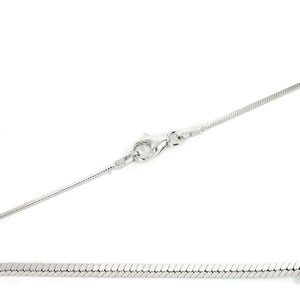 Sterling Silver Flat Snake Chain Necklace 1.2mm 16″ (41cm) 18" (46cm) 20" (51cm)