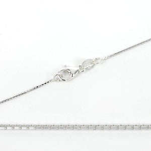 Sterling Silver Box Chain Necklace 0.85mm 16″ (41cm) 18" (46cm) 20" (51cm) 22" (56cm)