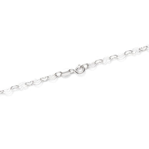 Sterling Silver Heart Chain Necklace 3.2mm 18" (46cm) 20" (51cm)