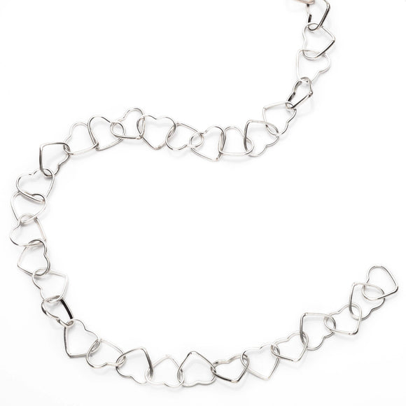 Heart Chain in Sterling Silver