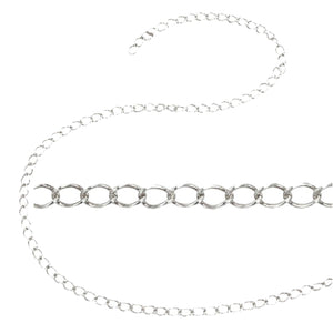 Fine Curb Chain in Sterling Silver