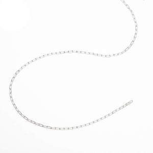 Fine Rectangle Cable Chain in Sterling Silver