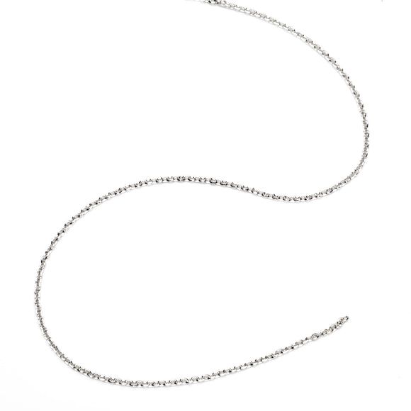 Fine Diamond Cable Chain in Sterling Silver