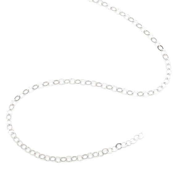 Flat Rolo Chain in Sterling Silver