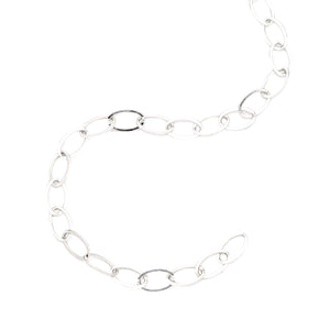 Oval Flat Cable Chain in Sterling Silver