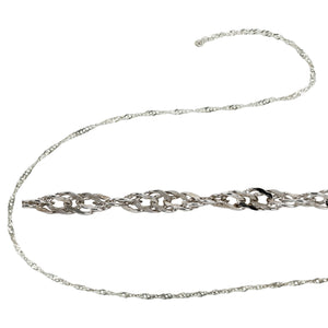 Singapore Chain in Sterling Silver 1.3mm wide