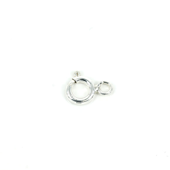 Spring Ring Clasp in Sterling Silver with Closed Jump Ring 5.5mm